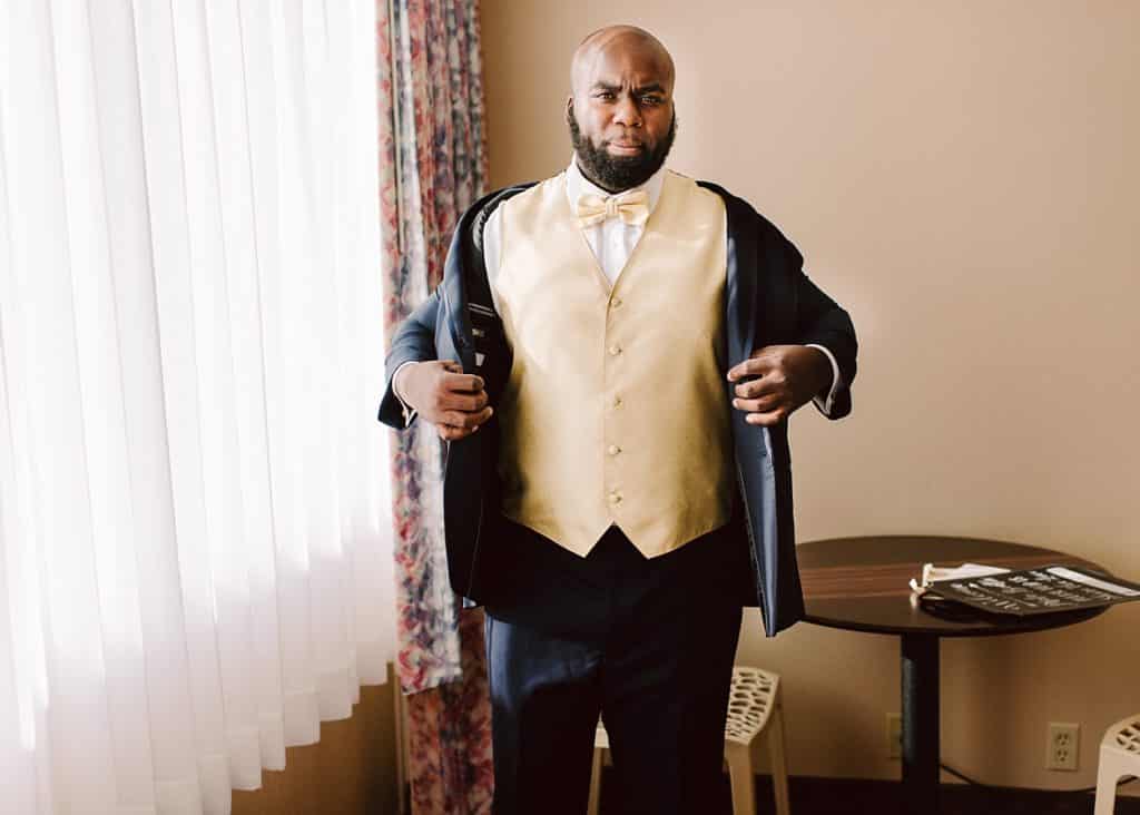 groom gets ready at princess beach bayside hotel