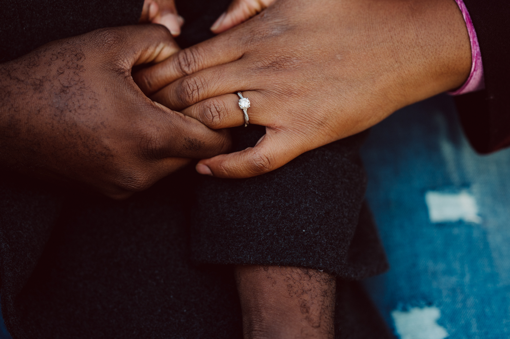 the engagement ring for this romantic Philadelphia engagement session