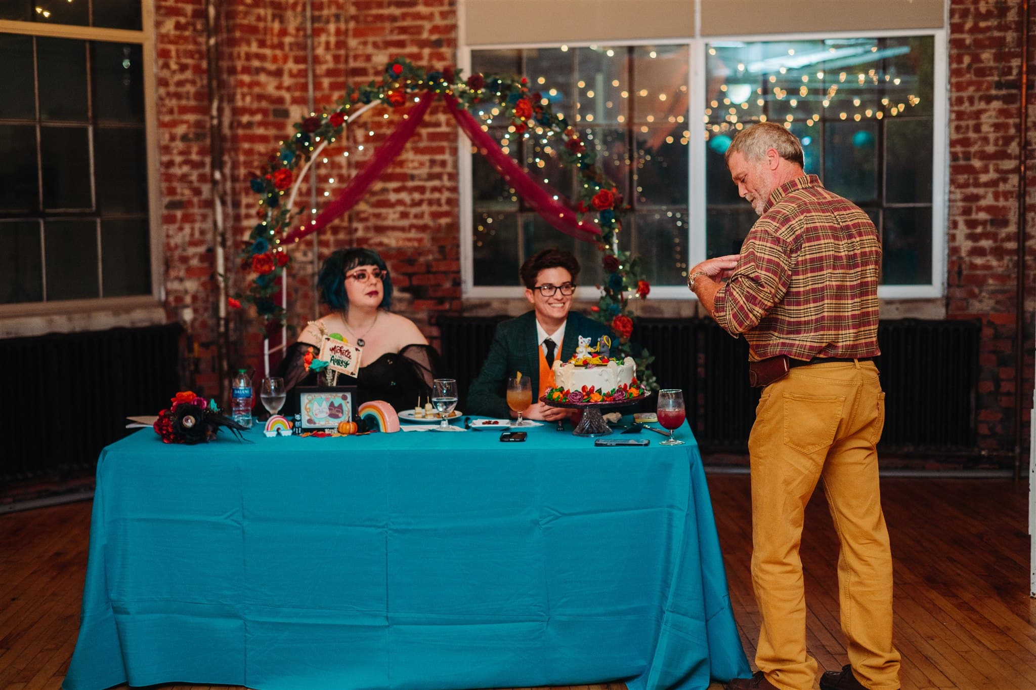 nontraditional wedding toast at goggleworks center for the arts – heartfelt speeches and happy tears.