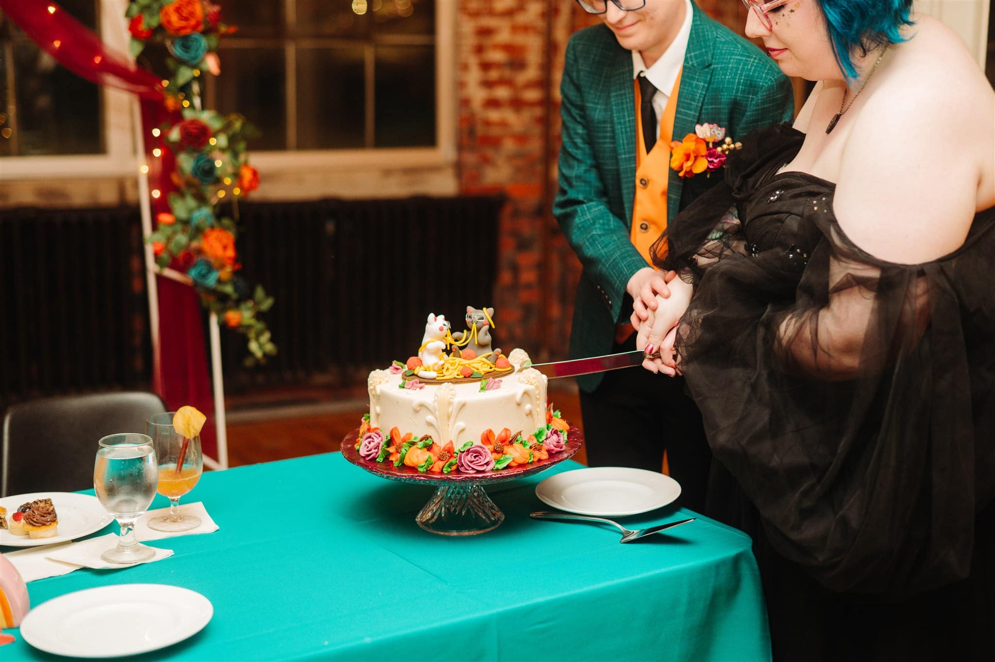 lgbtq+ newlyweds laughing together at their wedding reception – genuine happiness and love captured candidly.