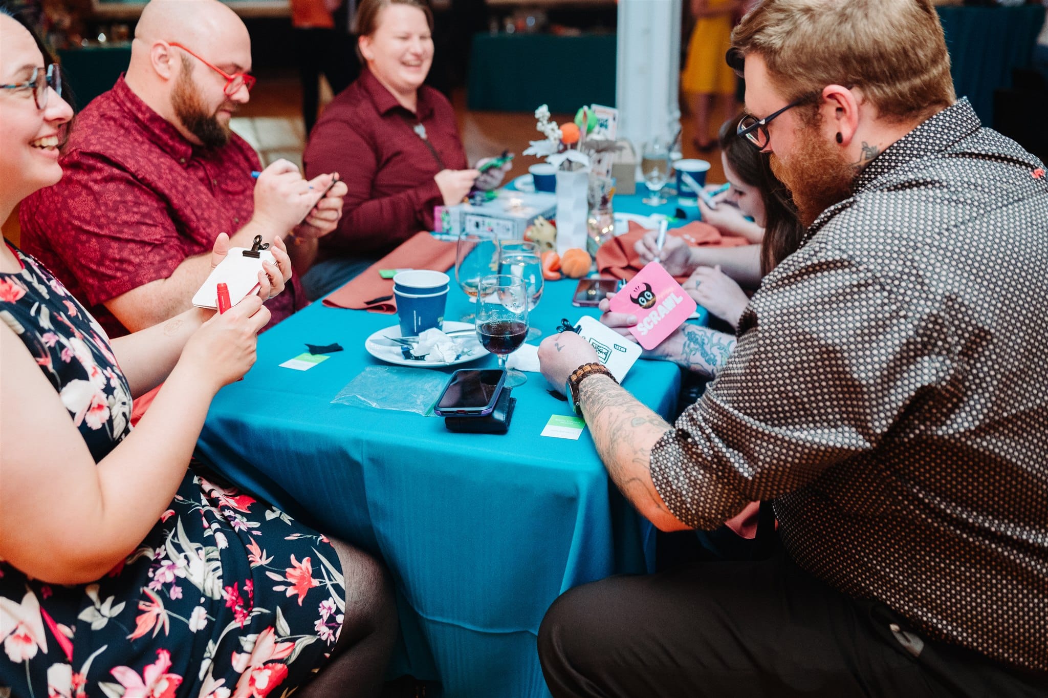 queer couple’s grand entrance into their wedding reception – excitement and celebration in full effect.