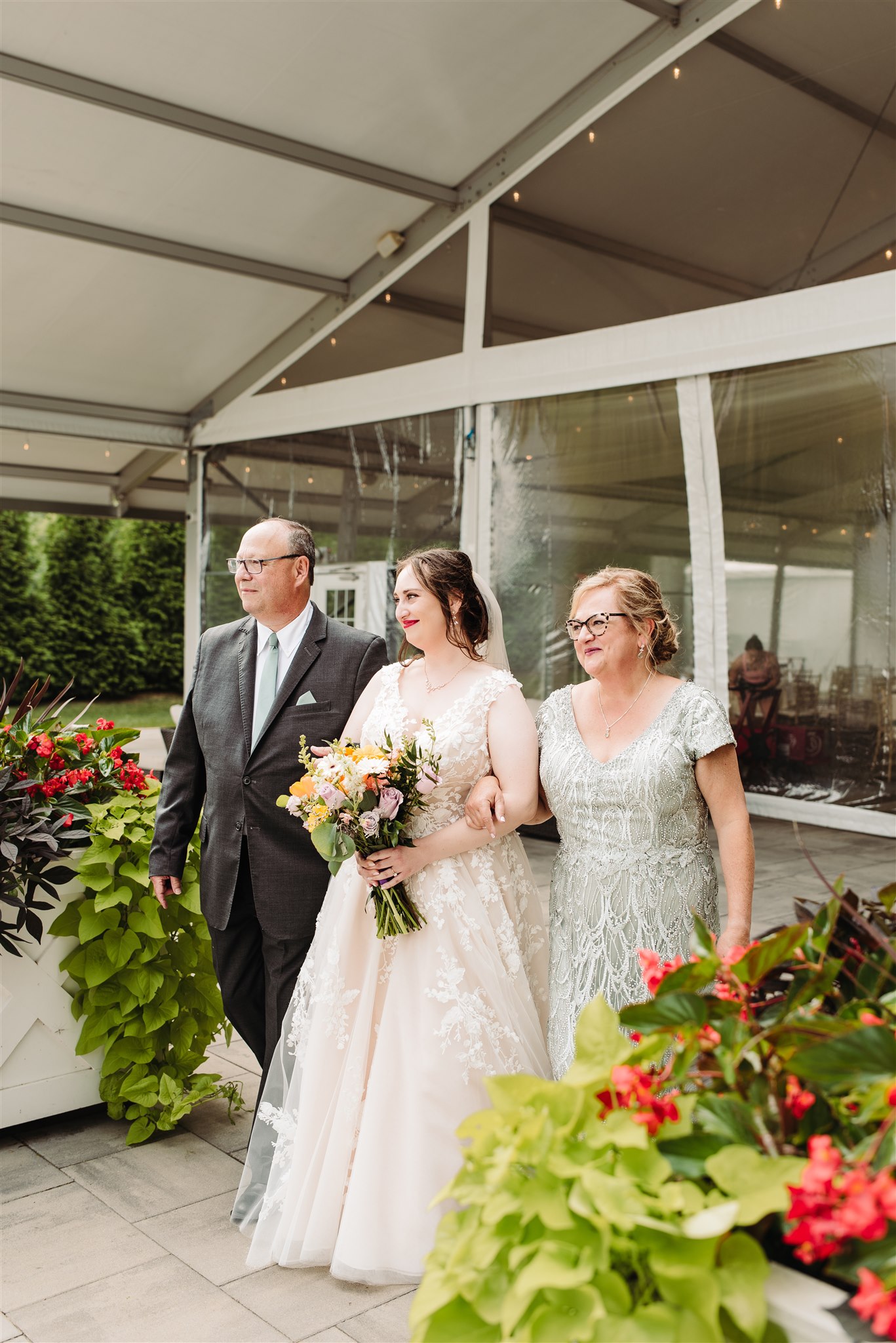 wedding guests wearing custom kippahs at a queer jewish wedding – an inclusive and meaningful detail honoring tradition.